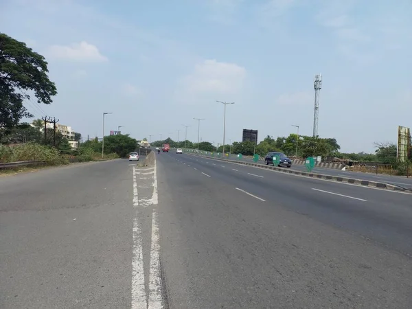Empty express highway road in Gujarat ( india)