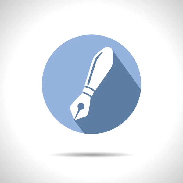 Vector fountain pen icon. Eps10 — Stock Vector