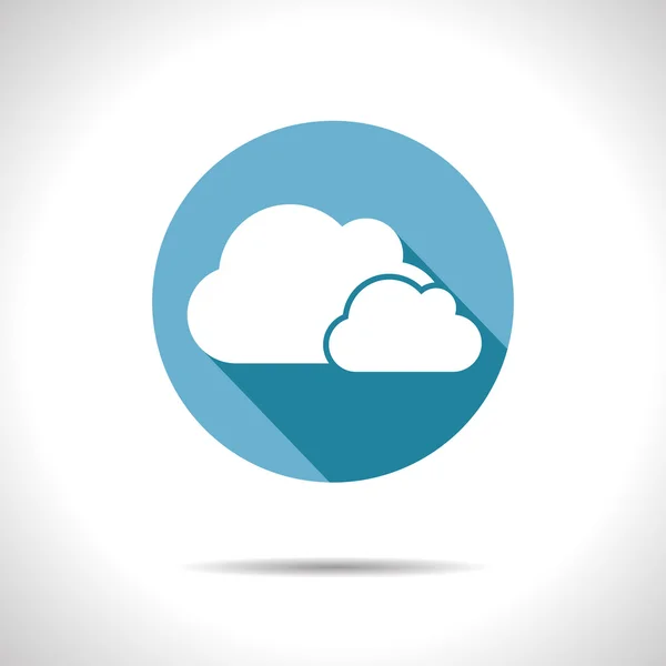 Vector two clouds icon. Eps10 — Stock Vector