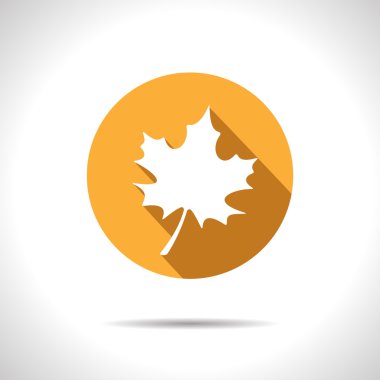 Vector maple leaf icon. Eps10 clipart