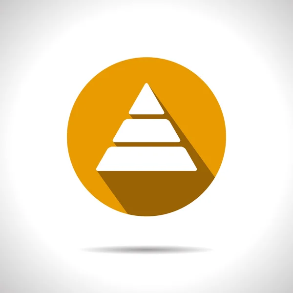 Wektor piramidy ikona. eps10 — Wektor stockowy