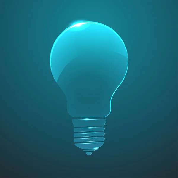 Vector glass  lightbulb icon. — Stock Vector