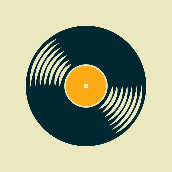 Icône de disque de vinyle vectoriel — Image vectorielle