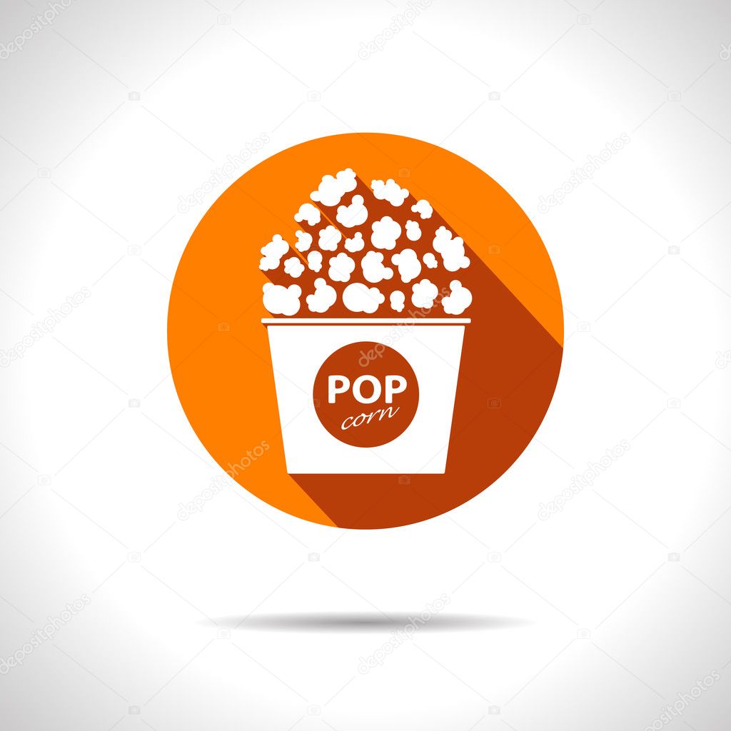 Vector popcorn icon. Eps10