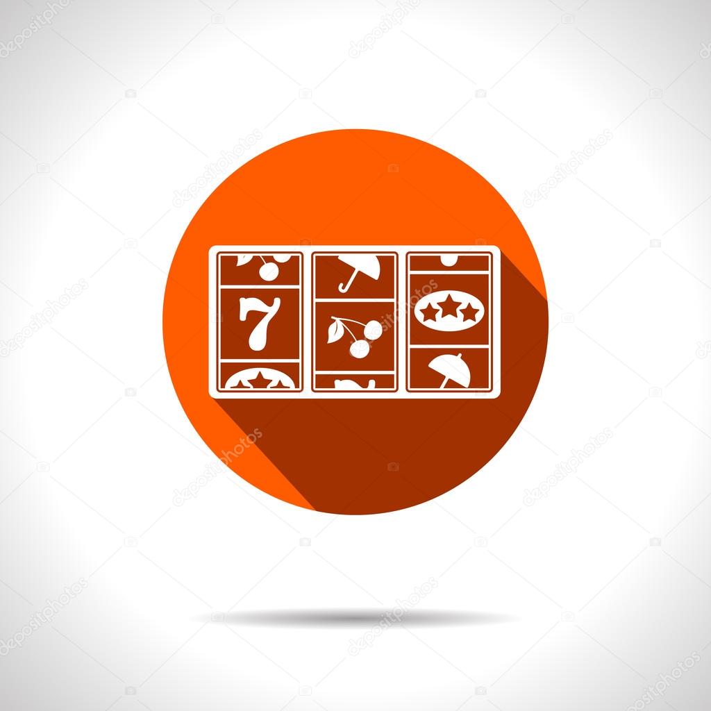 Vector orange slot icon. Eps10