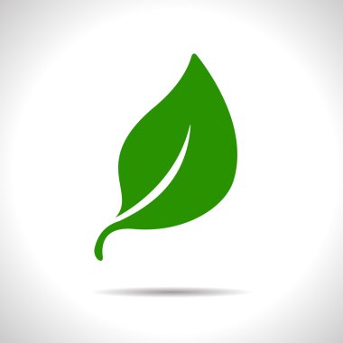 Vector leaf icon. Eps10 clipart