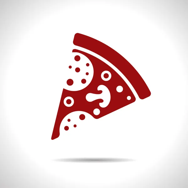 Значок векторной пиццы. Eps10 — стоковый вектор