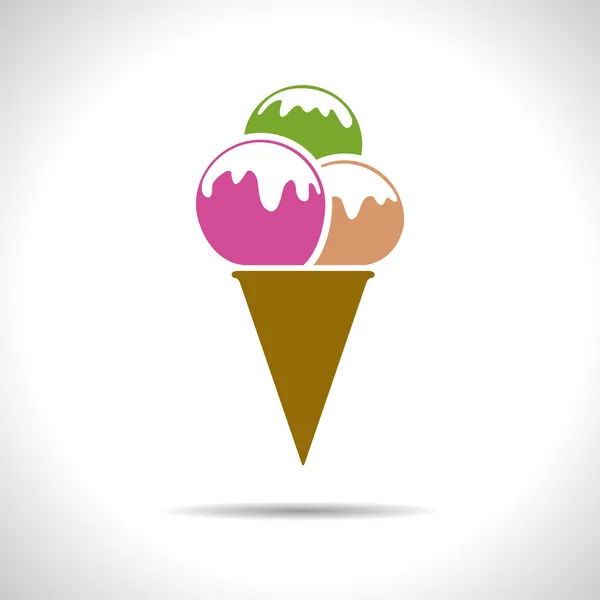 Icône vectorielle de crème glacée. Eps10 — Image vectorielle