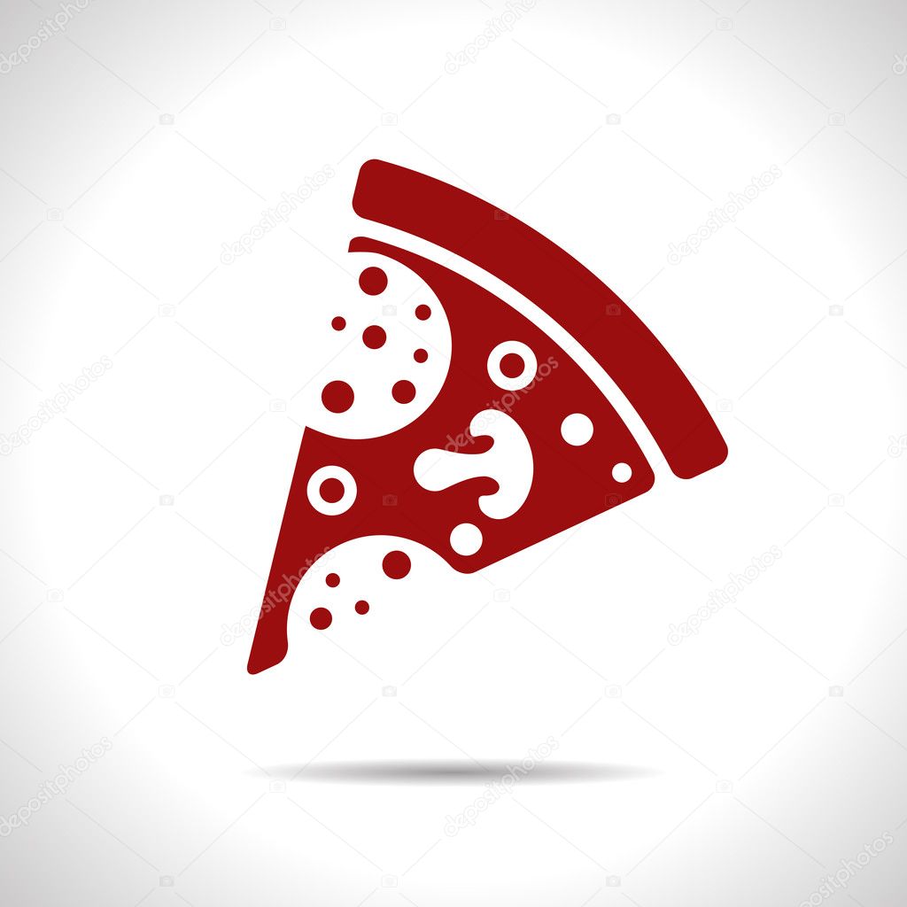 Icono de pizza vectorial. Eps10 Vector de stock #50051453 de ©mara_lingstad, image size:1024x1024