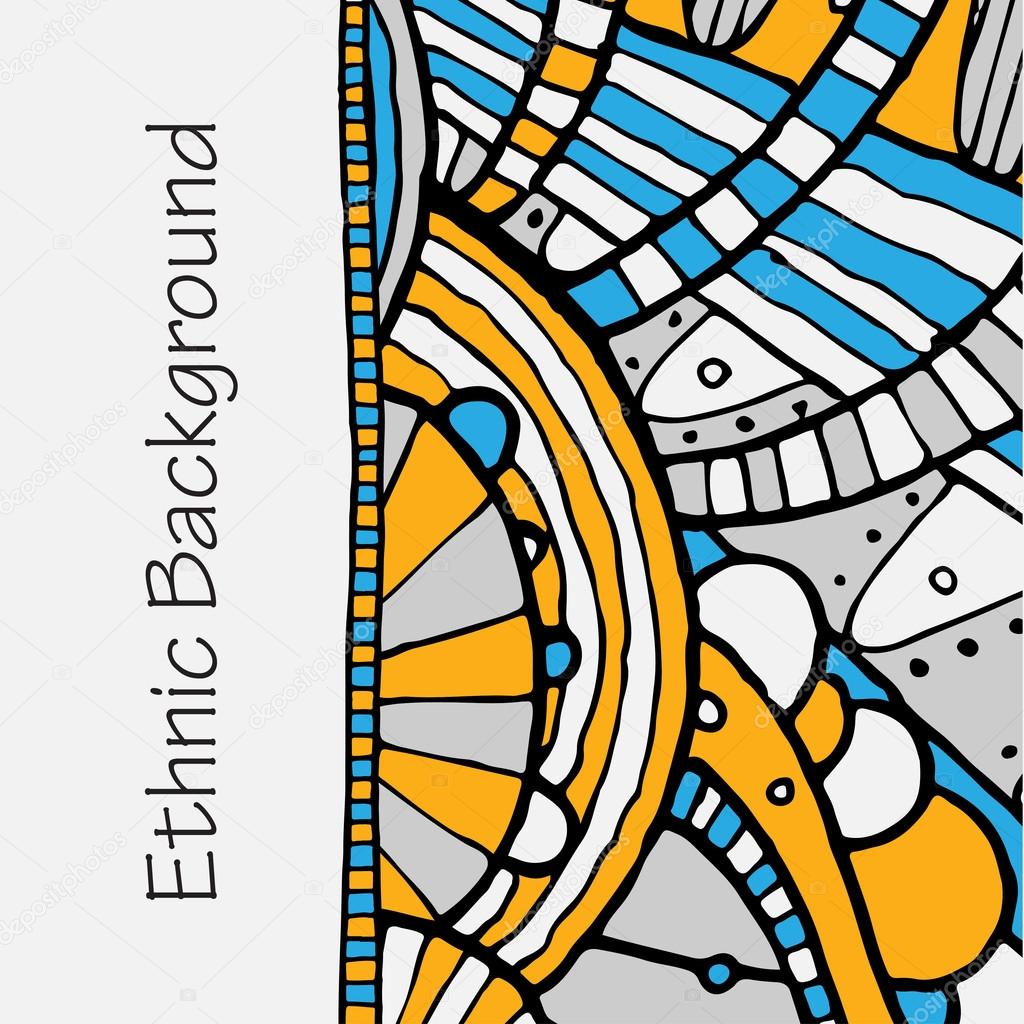 Vector hand draw ethnic background