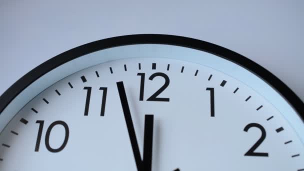 Time lapse clock ticking showing twelve oclock — Stock Video