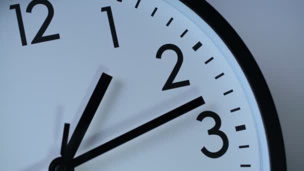 Time lapse en un reloj de pared moderno — Vídeo de stock