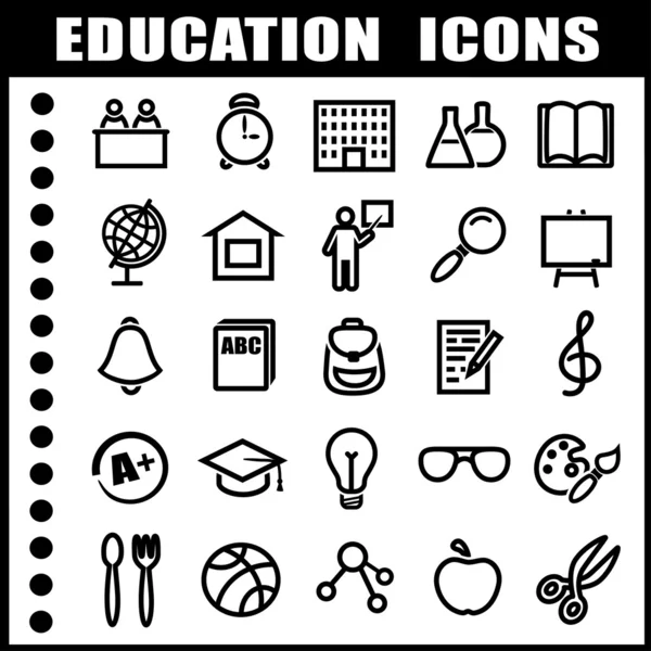 Iconos educativos — Archivo Imágenes Vectoriales