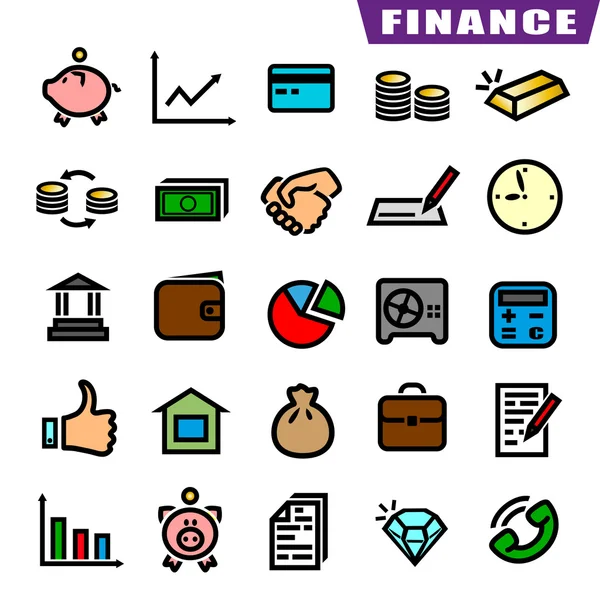 Financiën pictogrammen — Stockvector