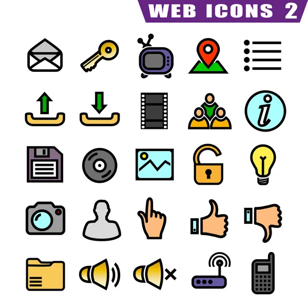 25 web pictogrammen — Stockvector