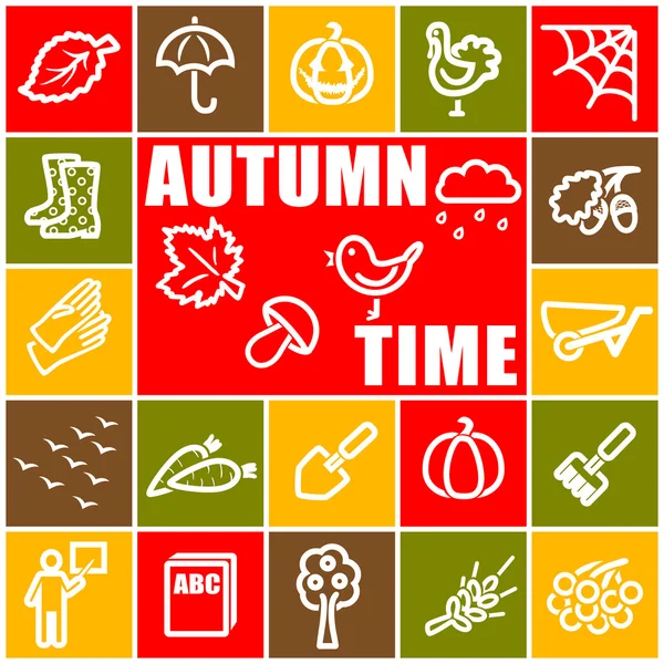 Tiempo de otoño — Vector de stock
