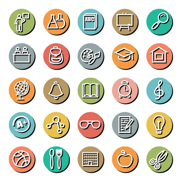 Iconos educativos — Vector de stock