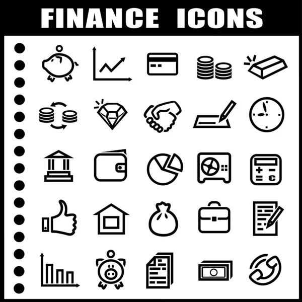 Icone della finanza Vettoriali Stock Royalty Free