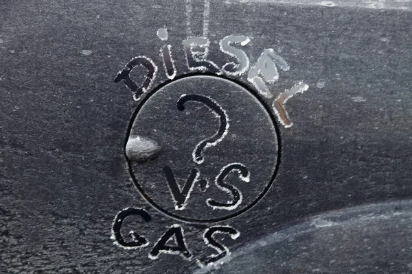 Inscription Car Frozen Fuel Hatch Diesel Gas Close Problems Starting — Stock fotografie