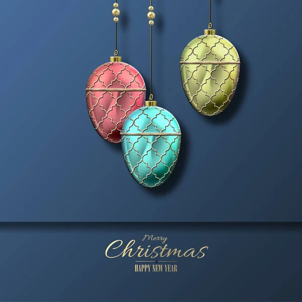 크리스마스 2022 디자인 Xmas Balls Baubles Faberge Egg Style Dressing — 스톡 사진