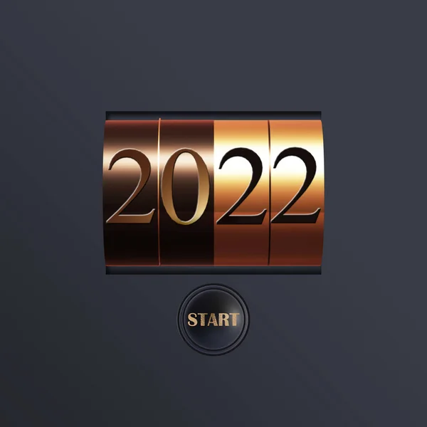 2022 Nowy Rok licznik — Zdjęcie stockowe