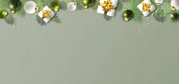 Banner fronterizo navideño — Foto de Stock