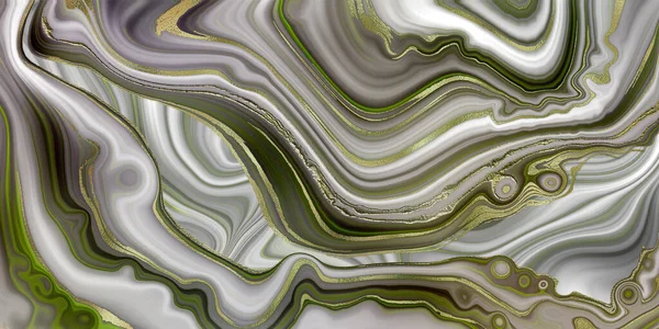 Krásné Abstraktní Zelené Achátové Pozadí Zlaté Žíly Umělý Kámen Mramorová — Stock fotografie