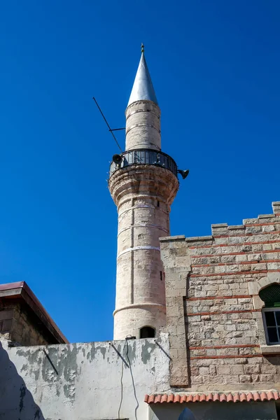 Grand Mosque Cami Kebir Minaret Város Limassol Ciprus Amely Még — Stock Fotó