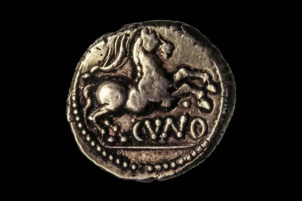 British Gold Stater Coin Iron Age Catuvellauni Tribe Showing Horse — стоковое фото
