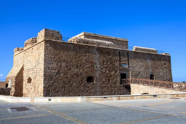 Castillo Paphos Pafos Chipre Que Fuerte Bizantino Puerto Del Puerto —  Fotos de Stock