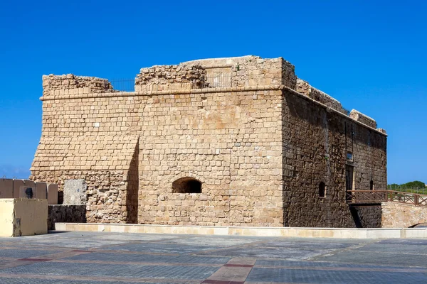 Paphos Castle Pafos Zypern Eine Byzantinische Festung Hafen Der Stadt — Stockfoto