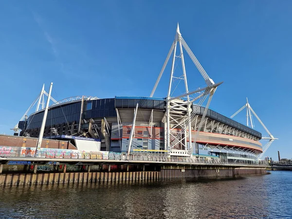 Cardiff Wales Februari 2022 Prinsdom Stadion Millennium Stadium Het Herkenningspunt — Stockfoto