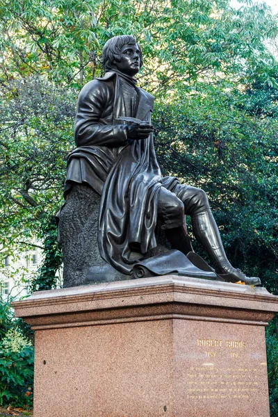 Londres Reino Unido Noviembre 2011 Estatua Robert Burns Rabbie Burns — Foto de Stock