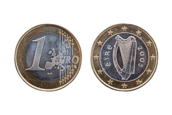 Eine Euro Münze Irlands Eire Aus Dem Jahr 2005 Die — Stockfoto