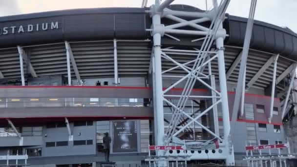 Cardiff Wales February 2022 Principality Stadium Millennium Stadium Landmark Home — Stock Video