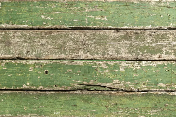 Старый Зеленый Пилинг Краски Выветривания Древесины Древесины Дуба Деревянные Доски — стоковое фото