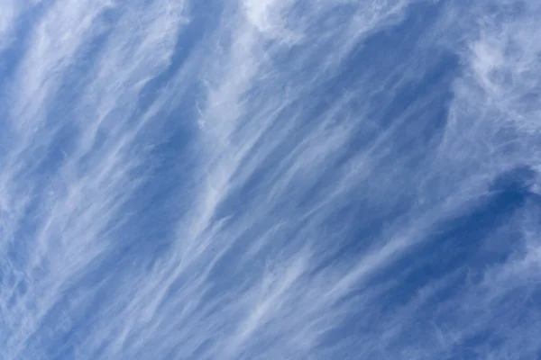 Dramatic Cirrus White Clouds Blue Sky Use Cloudscape Texture Background — Stock Photo, Image