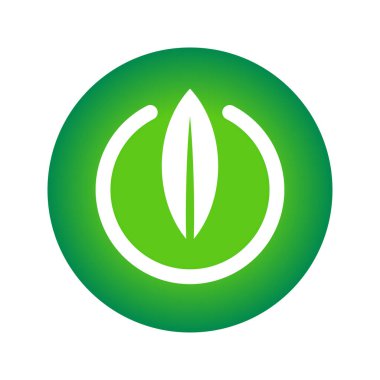 Yeşil, Temiz, Yenilenebilir Enerji Vektörü Simgesi