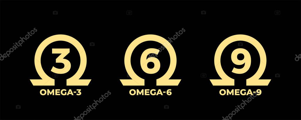 Omega 3 Source vector round badge logo icon