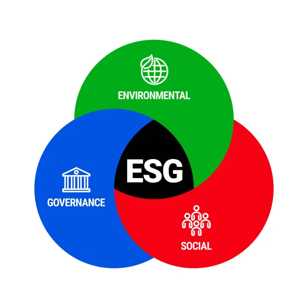 Concept Illustration Vectorielle Gouvernance Environnementale Sociale Entreprise Présentation Infographique Pour — Image vectorielle