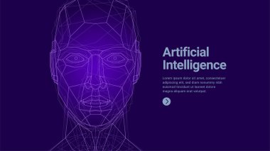 Yapay Zeka Yapay Zeka konsepti arka plan pankartı, büyük veri analiz teknolojisi, derin öğrenme.