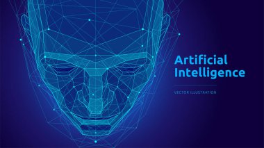 Yapay Zeka Yapay Zeka konsepti arka plan pankartı, büyük veri analiz teknolojisi, derin öğrenme.