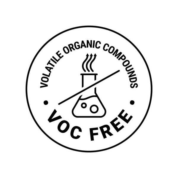 VOC - Volatile organic compounds vector badge icon