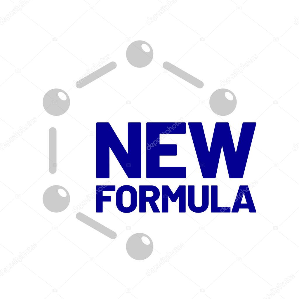 New innovative and improved formula product label packaging vector icon badge