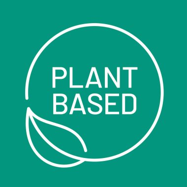 Bitki tabanlı vektör simgesi damgası