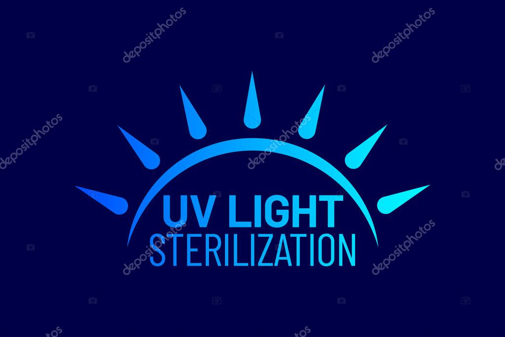 UV ultraviolet light vector icon badge