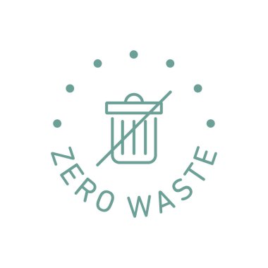 Sıfır atık vektör damgası rozeti