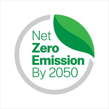 2050 vektör simgesine kadar Sıfır Emisyon