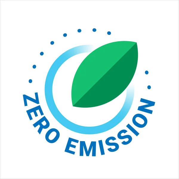 Nul Emissies Door 2050 Vectorpictogram Badge — Stockvector