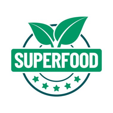 Superfood vektör damgası rozeti